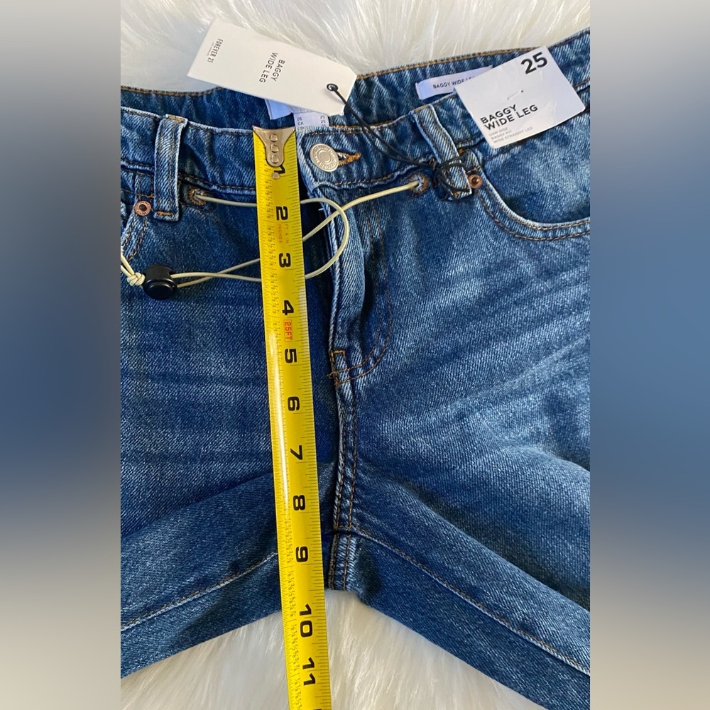 Forever 21 | BAGGY WIDE LEG LOW RISE BAGGY FIT WIDE STRAIGHT LEG SIZE 25 - Picture 5 of 11